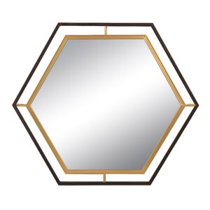 2-Tone Hexagon Metal Wall Mirror