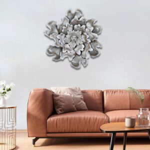 Gray-Metal-Abstract-Flower-Wall-