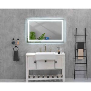 Smart Backlit LED Illuminated Fog-Free Vanity Mirror With Light And Dimmer - 36x48